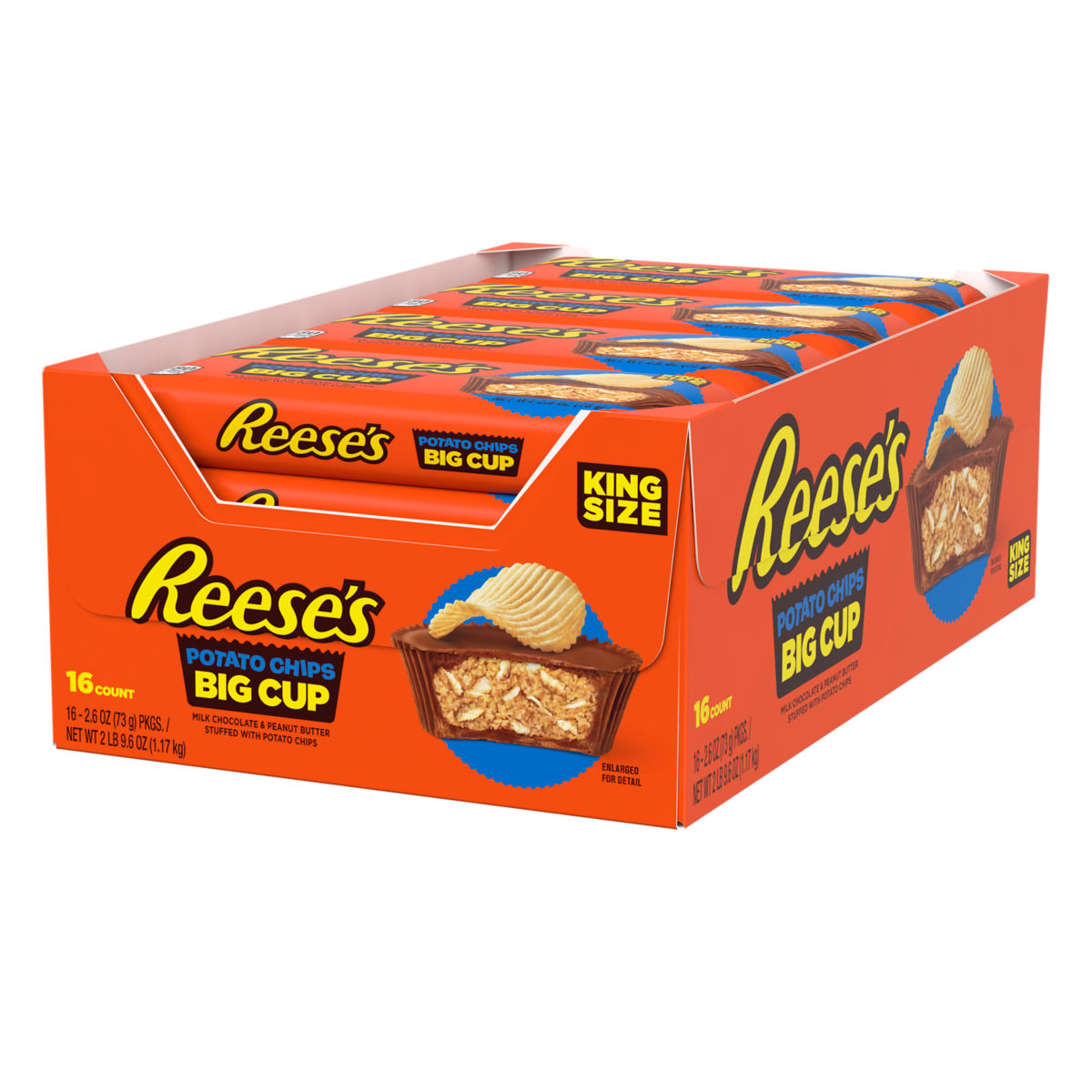 Reese'S Milk Chocolate Peanut Butter Big Cup Stuffed With Potato  Chips..